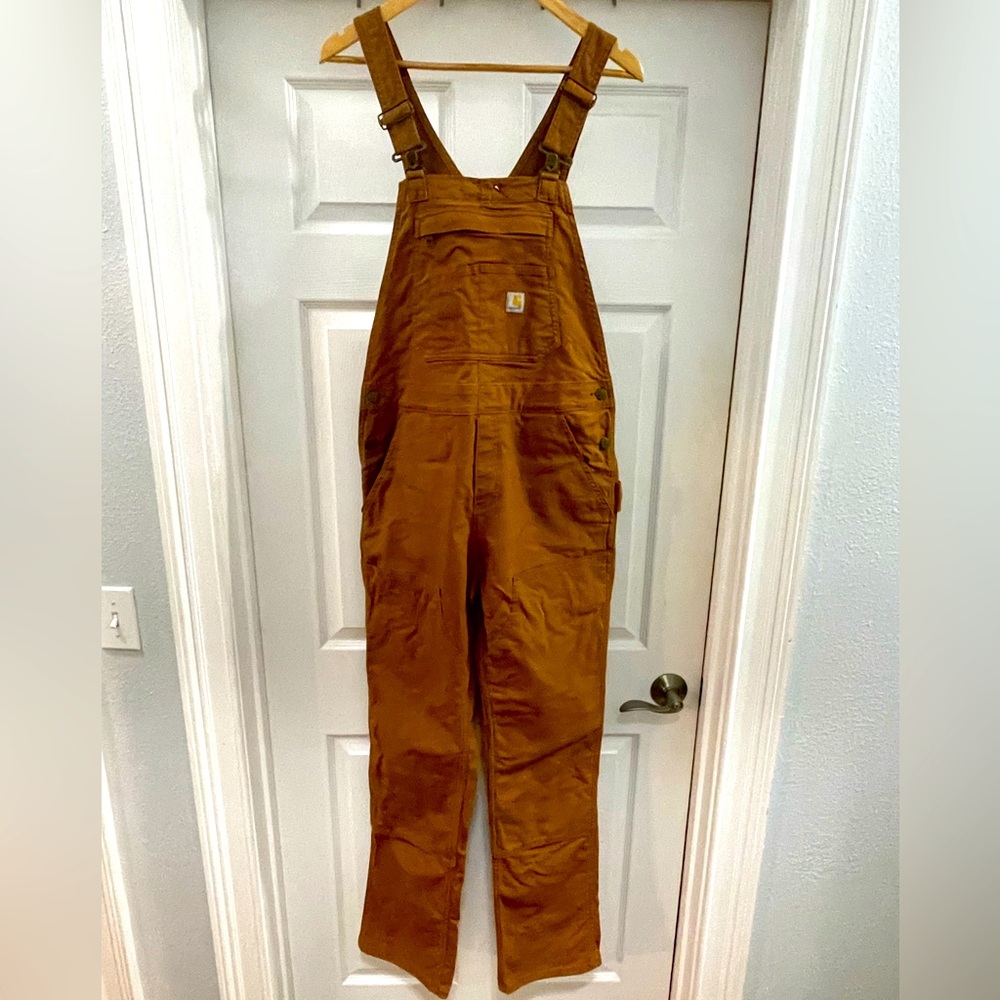 Carhartt Women’s Work Overall Loose Fit Canvas Rugged Flex Doubled Knee